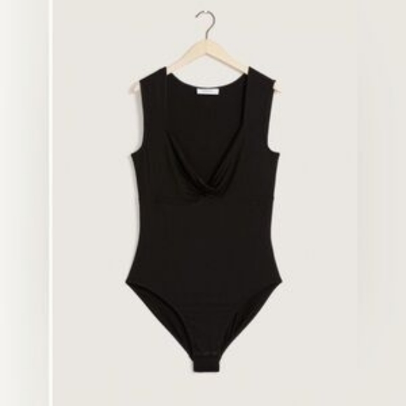 Addition Elle Black Soft Stretch Bodysuit Sleeveless Top Womens Size 0X X - Picture 2 of 9